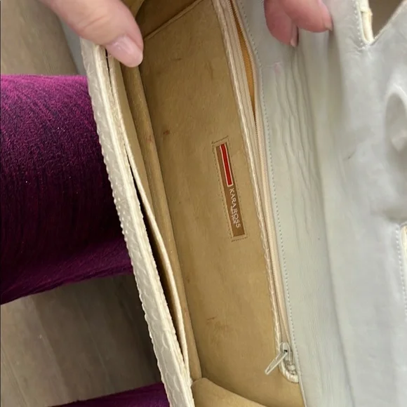 Kara Ross skin Clutch with Gold Hardware - Picture 4 of 14